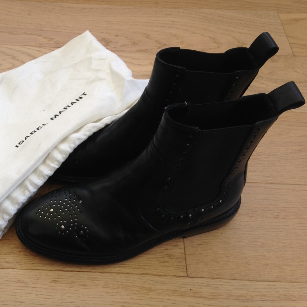 Isabel Marant Black Leather Boots